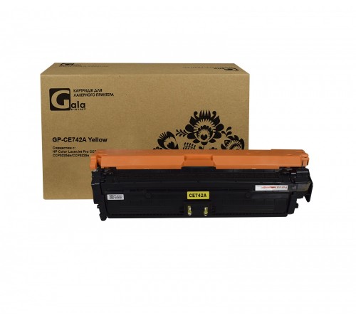 Лазерный картридж GalaPrint GP-CE742A-Y для HP CLJ CP5225, HP CLJ CP5225dn, HP CLJ CP5225n, CE742A (совместимый, жёлтый, 7300 стр.)