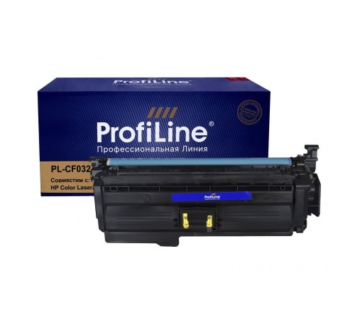 Лазерный картридж ProfiLine PL-CF032A-Y для HP CLJ Enterprise CM4540, HP CLJ Enterprise CM4540fskm (совместимый, жёлтый, 12500 стр.)