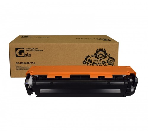 Лазерный картридж GalaPrint GP-CB540A, 716-BK для HP Color LaserJet CP1210, CP1215, CP1510, CP1518, CM1300 (совместимый, чёрный, 2200 стр.)