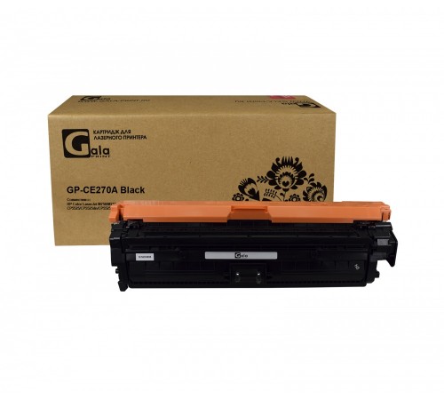 Лазерный картридж GalaPrint GP-CE270A-BK для HP Color LaserJet M750, M750dn, M750n, M750xh, CP5525, CP5525dn (совместимый, чёрный, 13000 стр.)