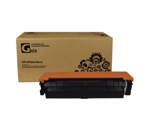 Лазерный картридж GalaPrint GP-CF540A-BK для HP Color LaserJet Pro CM254, CM254dw, CM254nw, CM280, CM280nw (совместимый, чёрный, 1400 стр.)