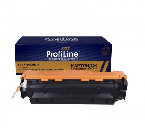 Тонер-картридж ProfiLine PL-CF380X-BK для HP Color LaserJet Pro M475, M476 MFP, черный (совместимый, чёрный, 4400 стр.)
