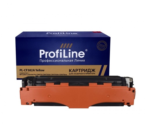 Тонер-картридж ProfiLine PL-CF382A-Y для HP Color LaserJet Pro M475, M476 MFP (совместимый, жёлтый, 2700 стр.)