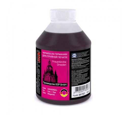 Чернила универсальные для картриджей CANON с печатающей головкой (500мл,magenta,Dye) Bursten Ink
