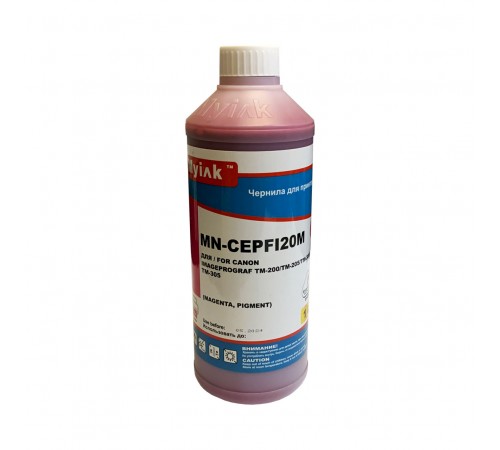 Чернила для canon (pfi-120m) tm-200/205/300/305 (1л, magenta, pigment) cepfi20m myink