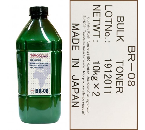 Тонер для brother универсал тип br-08 (фл,750,tomoegawa) green atm
