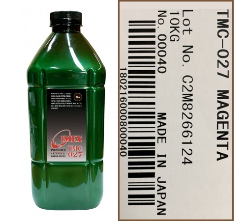Тонер для hp color универсал тип tmc027 (фл,1кг,кр,polyester,imex) green atm