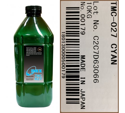 Тонер для hp color универсал тип tmc027 (фл,1кг,син,polyester,imex) green atm
