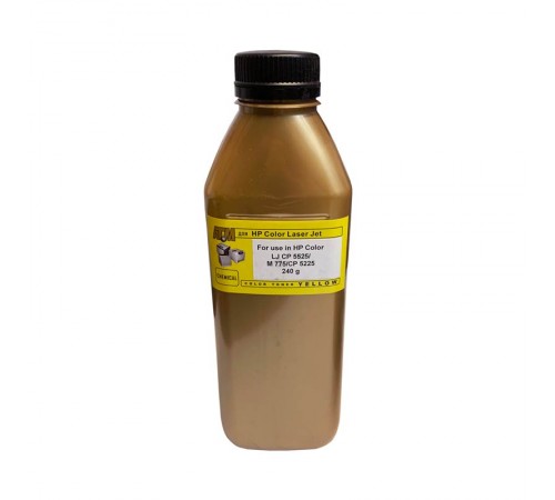 Тонер для hp color lj cp 5525/m775/cp5225 (фл,240,желт,chemical mki) gold atm