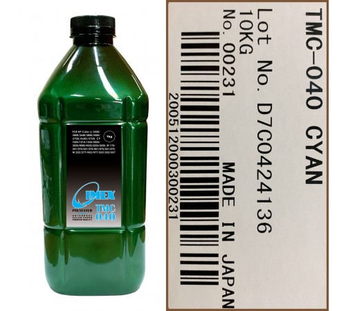 Тонер для hp color универсал тип tmc 040 (фл,1кг,син,polyester,imex) green atm