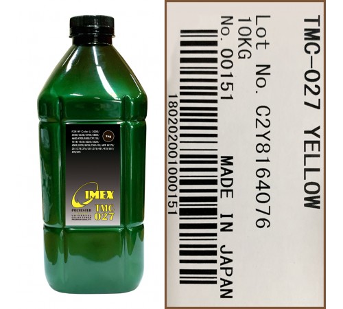 Тонер для hp color универсал тип tmc027 (фл,1кг,желт,polyester,imex) green atm