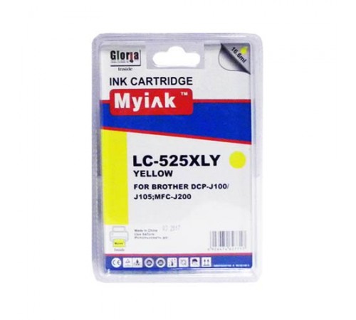 Картридж для Brother MFC-J200/DCP-J100/J105 (LC525XLY) желт (16,6ml, Dye) MyInk