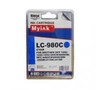 Картридж для Brother DCP-145C/6690CW/MFC-250C (LC980C) син (18ml, Dye) MyInk