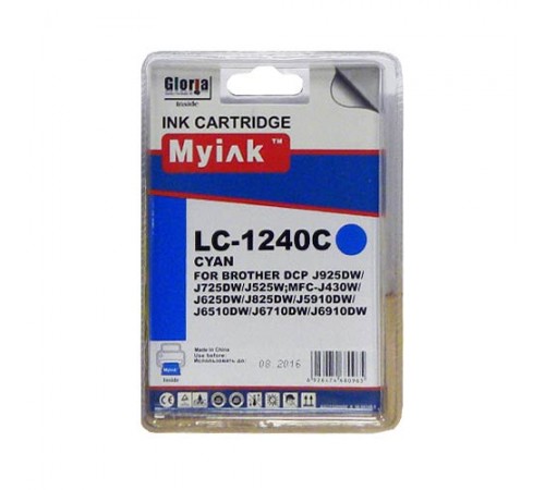 Картридж для Brother MFC-J6510/6710/6910 (LC1240C) син (9,6ml, Dye) MyInk