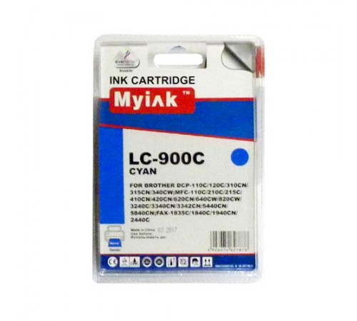 Картридж для Brother DCP-110C/MFC-210C/FAX-1840C (LC900C) син MyInk