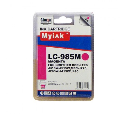 Картридж для Brother DCP-125/315W/515W/MFC-265W/410/415W (LC39/985M) кр (12 ml, Dye) MyInk