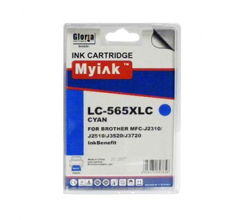 Картридж для Brother MFC-J3520/J3720 (LC565XLC) син (16,6ml, Dye) MyInk