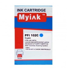 Картридж для CANON PFI-102C IPF 500/600/700 син (130ml, Dye) MyInk