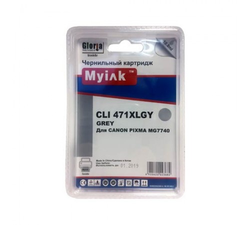 Картридж для CANON CLI-471 XLGY PIXMA MG7740 серый MyInk
