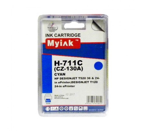 Картридж для (711) HP Designjet T120/520 CZ130A син (26ml, Dye) MyInk