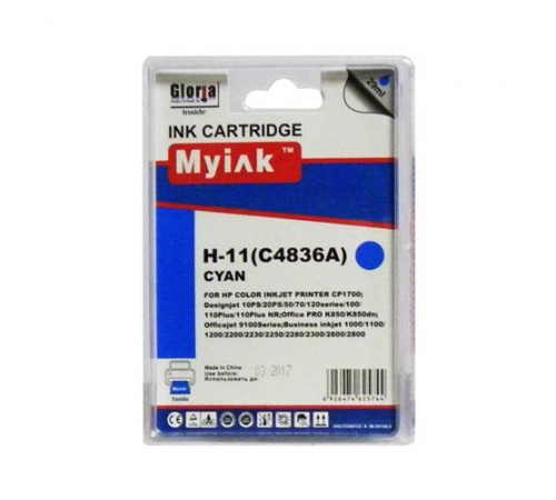 Картридж для ( 11) HP DJ 1700/2200/2230/2250 C4836A син (29ml, Dye) MyInk