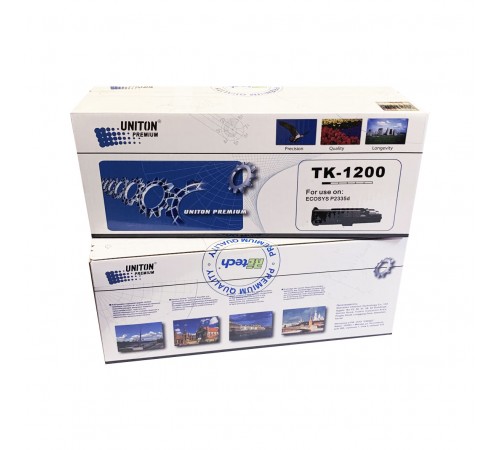 Тонер-картридж для (tk-1200) kyocera p2335dn/p2335dw/m2235dn/m2735dn/m2835dn (3k) без поршня uniton premium