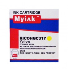 Картридж гелевый для RICOH Aficio GX e5550N type GC 31Y желт (64ml, Pigment) MyInk